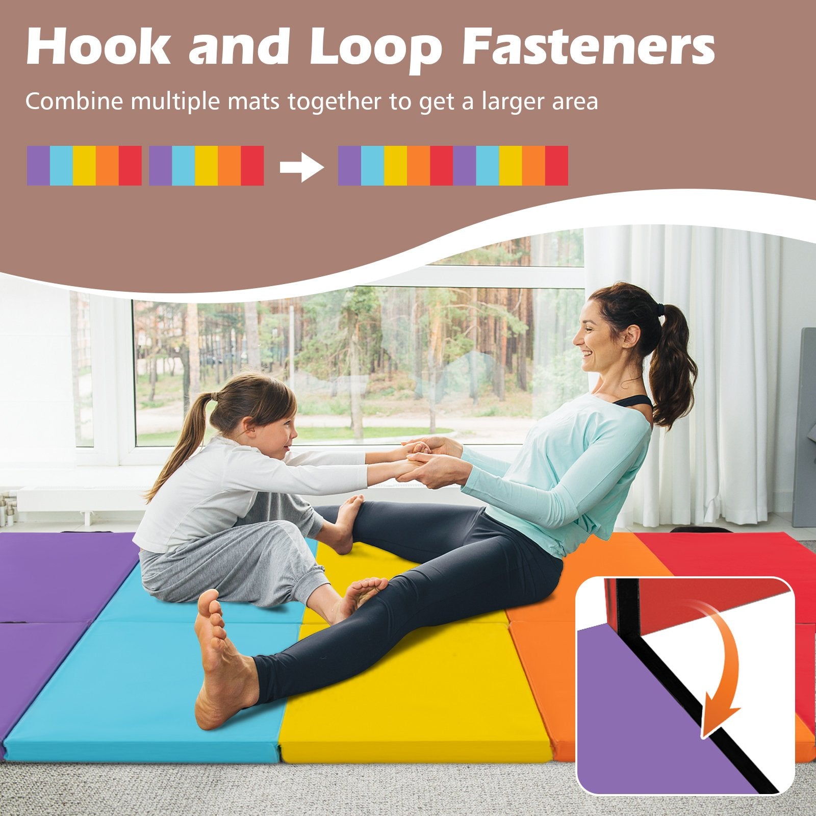 5-Panel Folding Gymnastics Mat for Kids, Multicolor Yoga & Gym Mats   at Gallery Canada