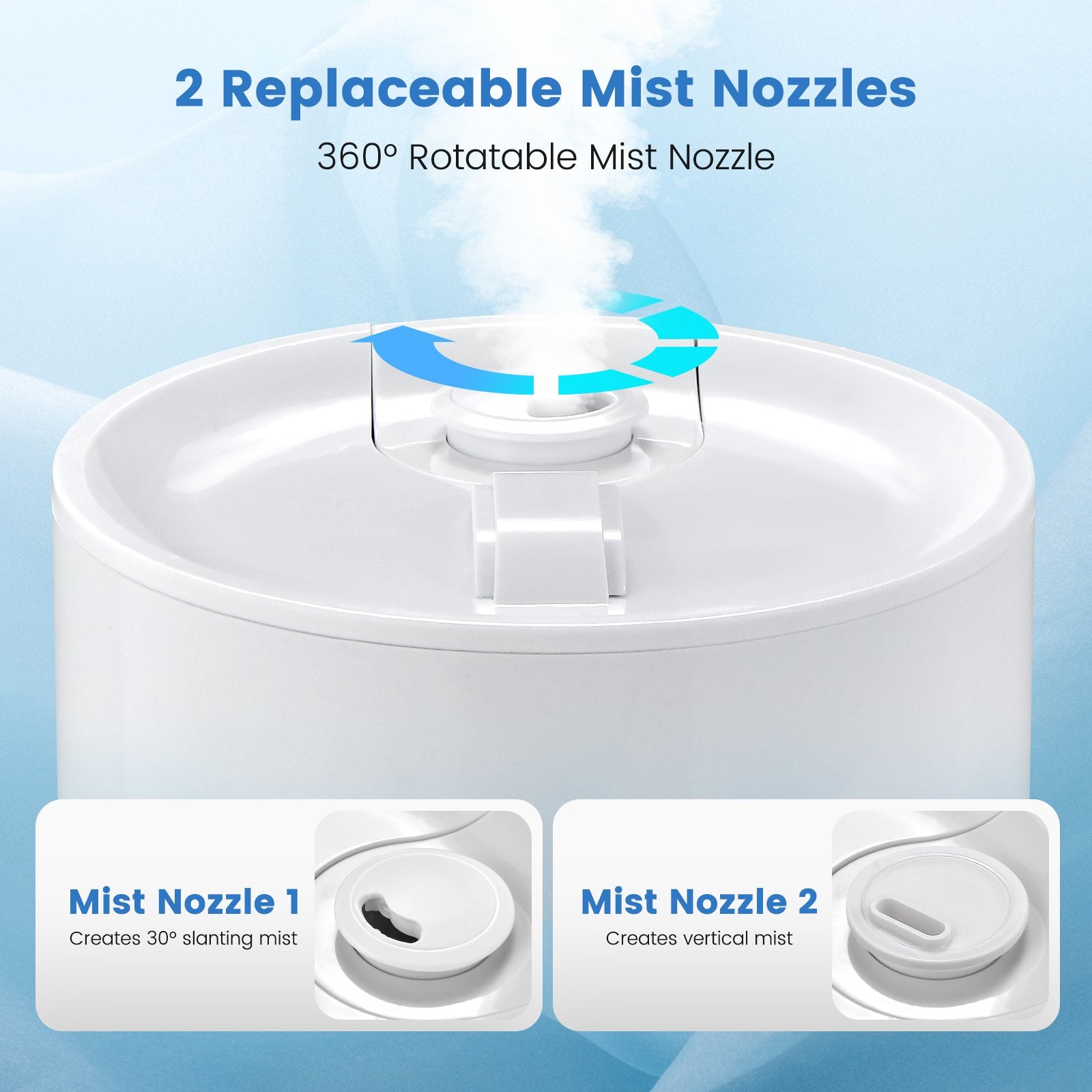 5.5L Cool Mist Humidifiers with Remote Control and 12 Hours Timer, White Dehumidifiers   at Gallery Canada