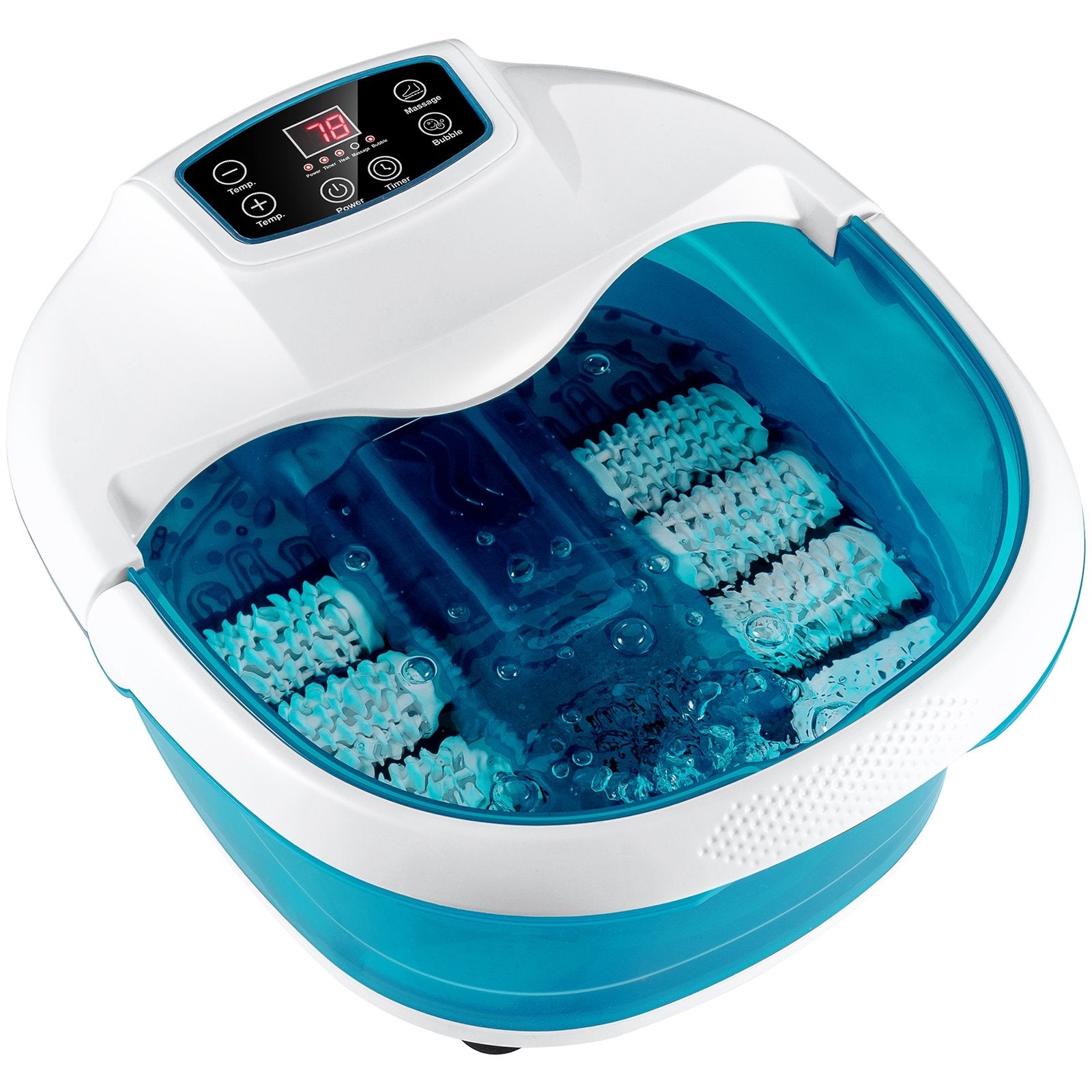 Foot Spa Tub with Bubbles and Electric Massage Rollers for Home Use, Blue Foot Massager   at Gallery Canada