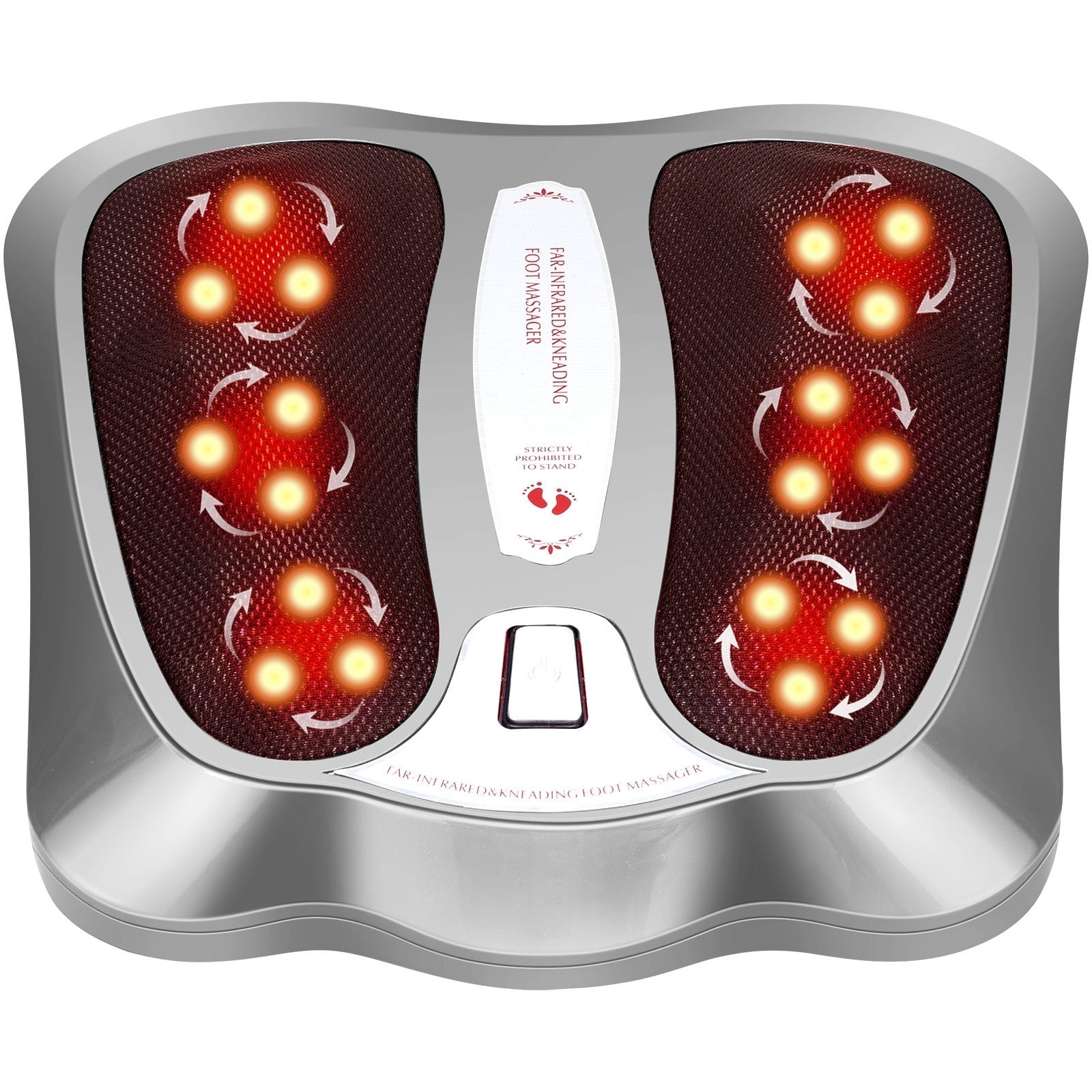 Shiatsu Heated Electric Kneading Foot and Back Massager, Silver Foot Massager   at Gallery Canada