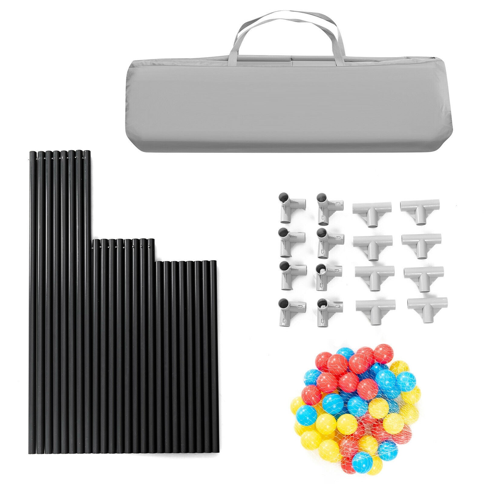 Extra-Large Safety Baby Fence with 50 Ocean Balls, Gray Baby Playpen & Playards at Gallery Canada