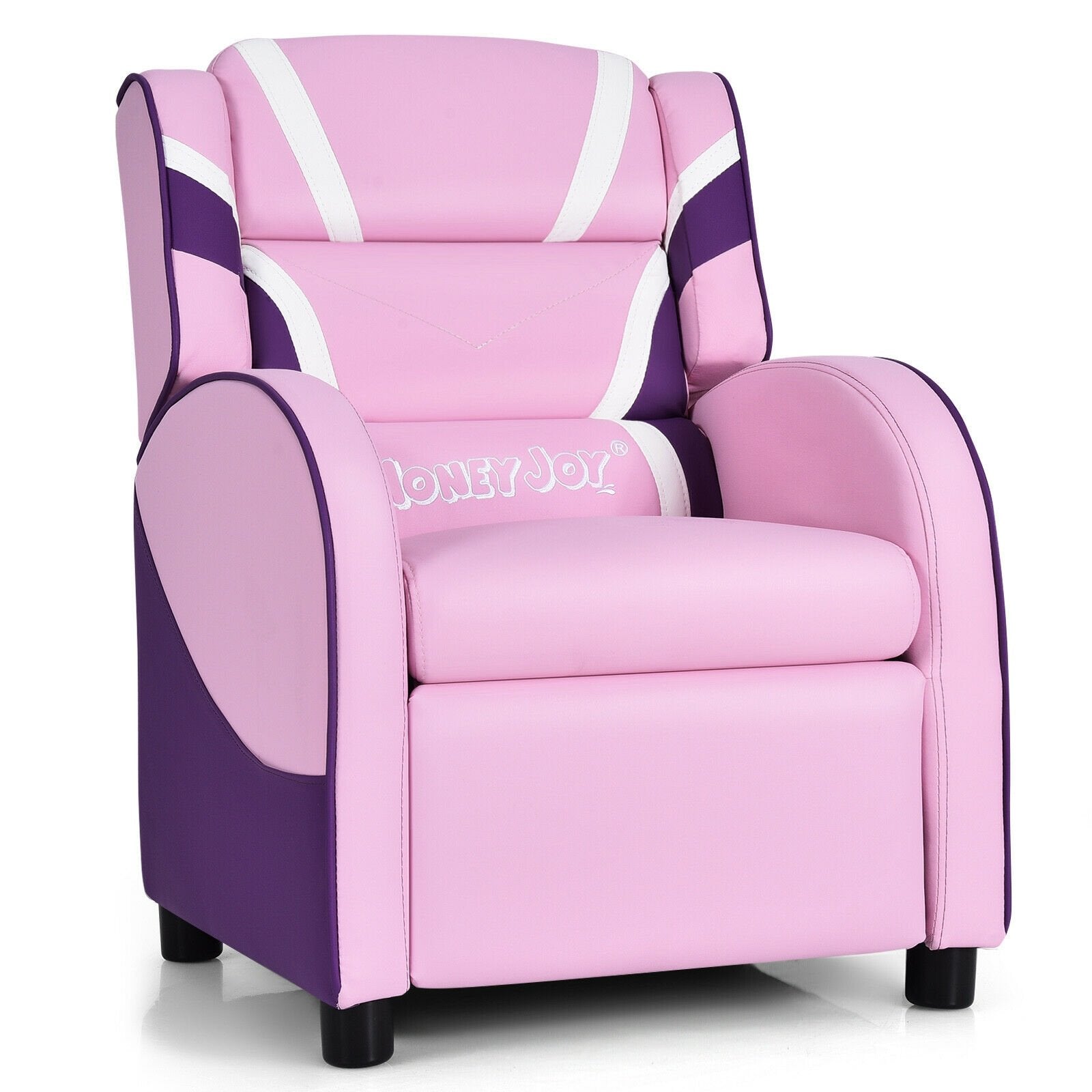 Kids Leather Recliner Chair with Side Pockets, Pink Kids Chairs & Seating   at Gallery Canada