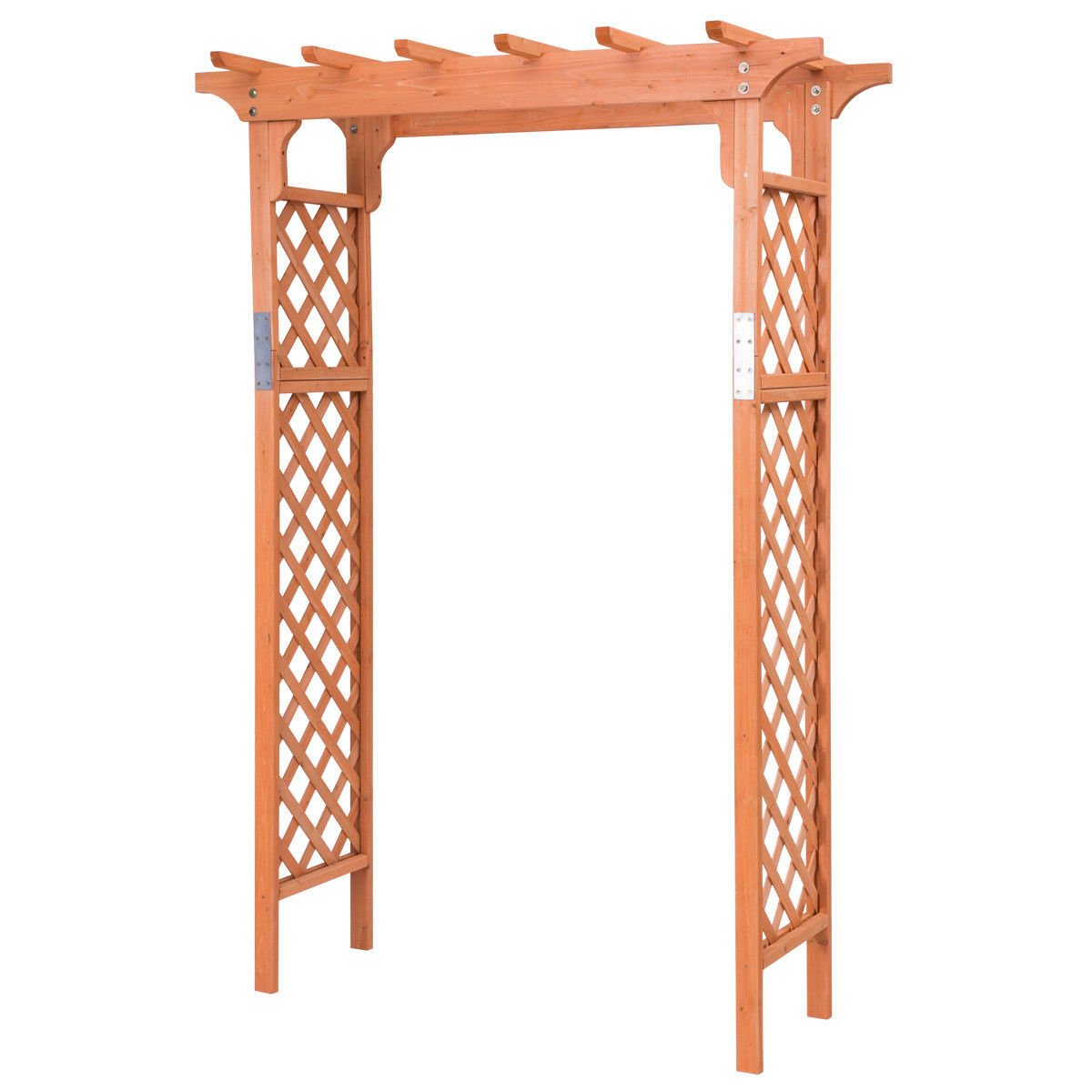 7 Feet Garden Wooden High Arbor Arch Plant Pergola, Natural Outdoor Decor   at Gallery Canada