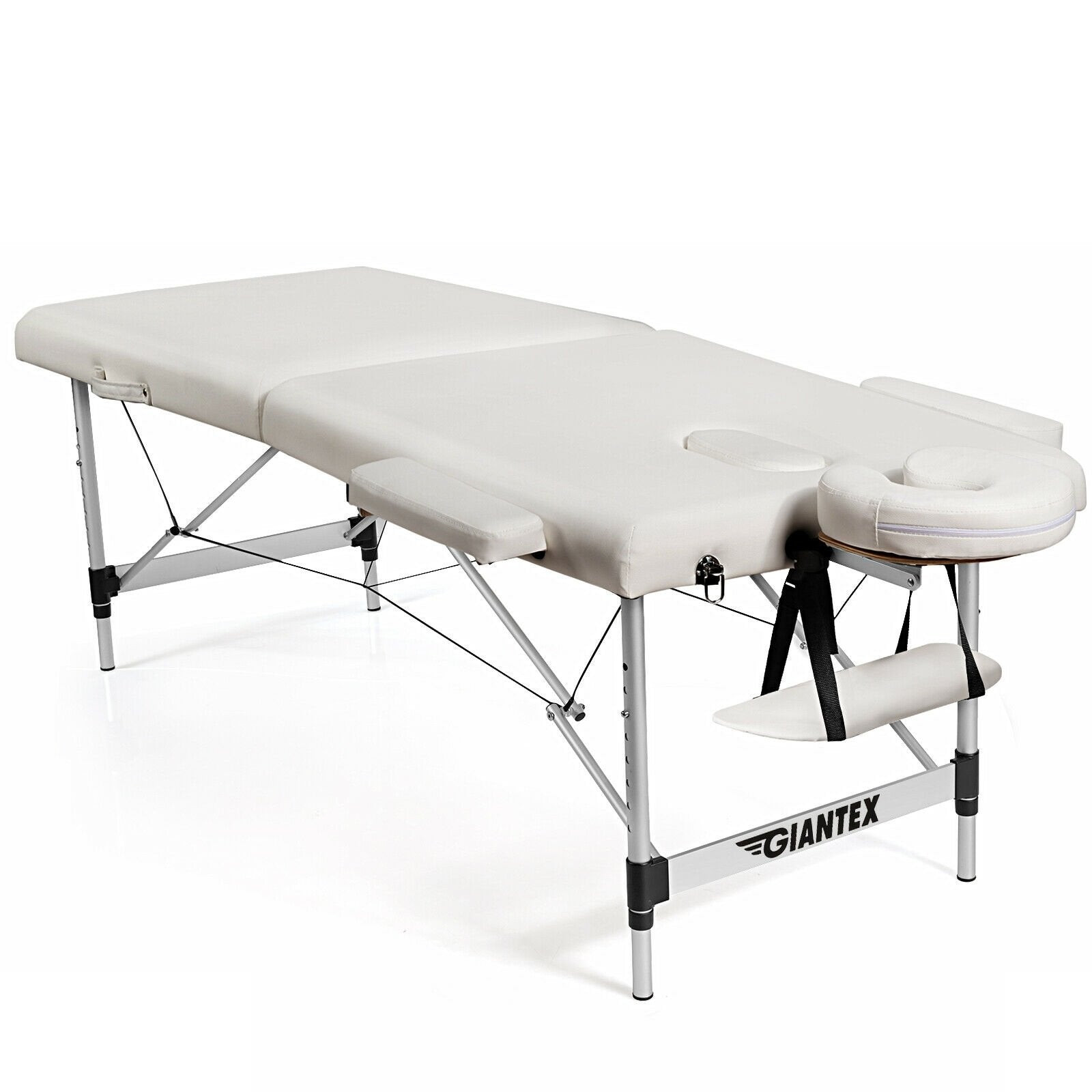 84 Inch L Portable Adjustable Massage Bed with Carry Case for Facial Salon Spa, White Spa & Salon   at Gallery Canada