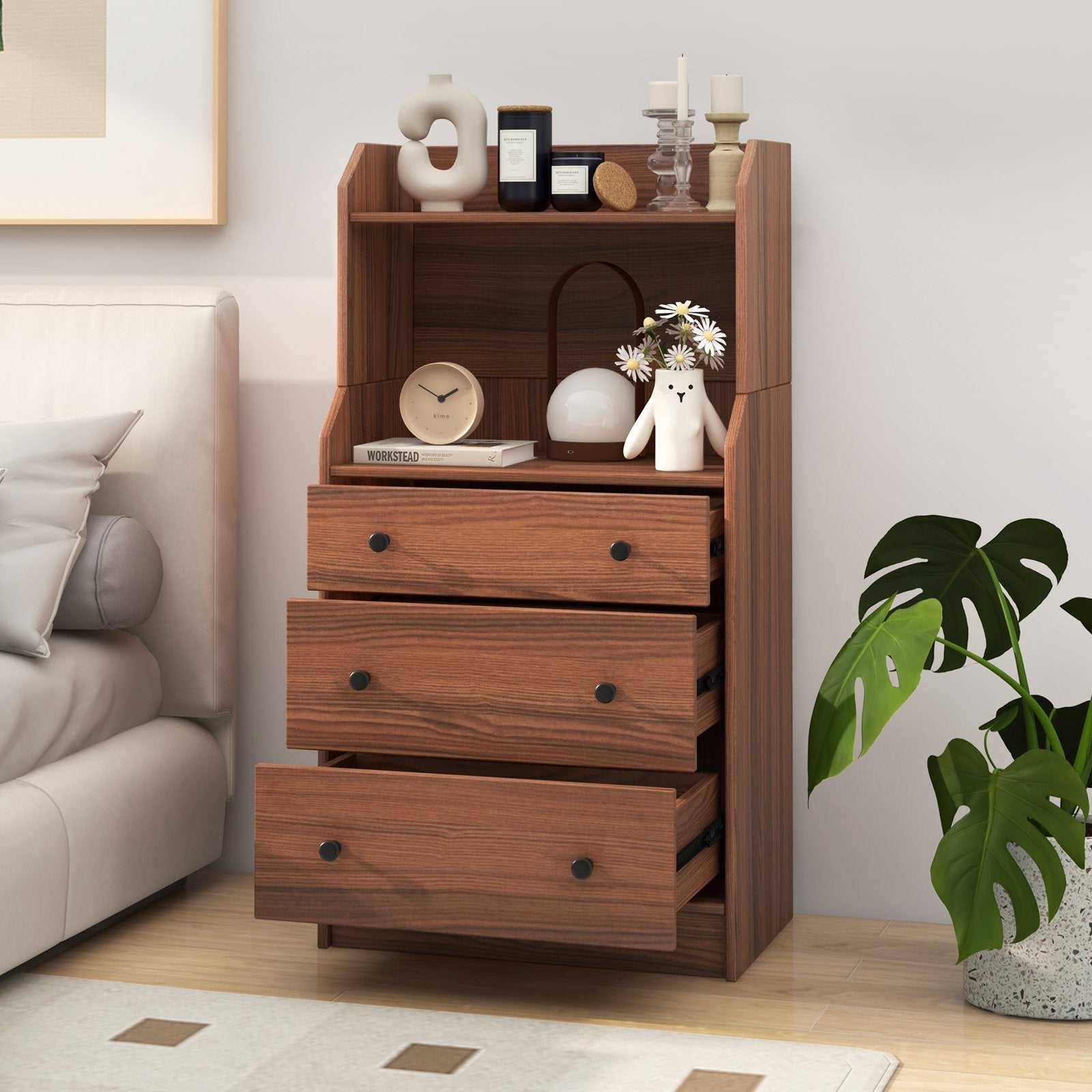 Modern Storage Dresser with Anti-toppling Device, Walnut Dressers & Chests   at Gallery Canada