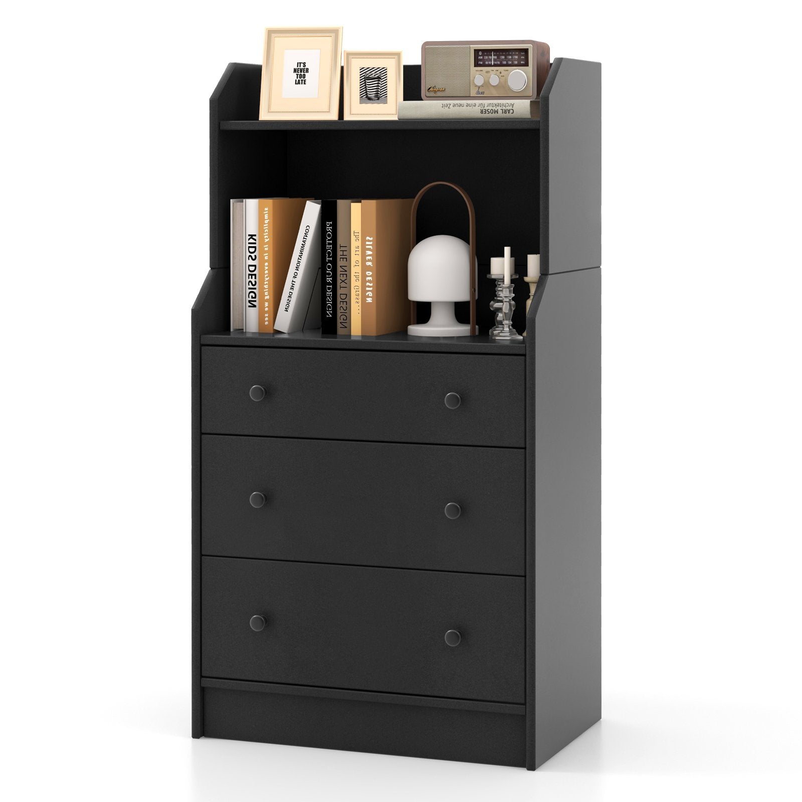 Modern Storage Dresser with Anti-toppling Device, Black Dressers & Chests   at Gallery Canada