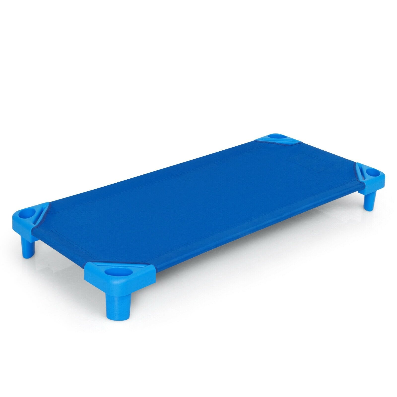 52 Inch x 23 Inch Pack of 6 Kids Stackable Daycare Rest Mat, Blue Toddler Beds   at Gallery Canada