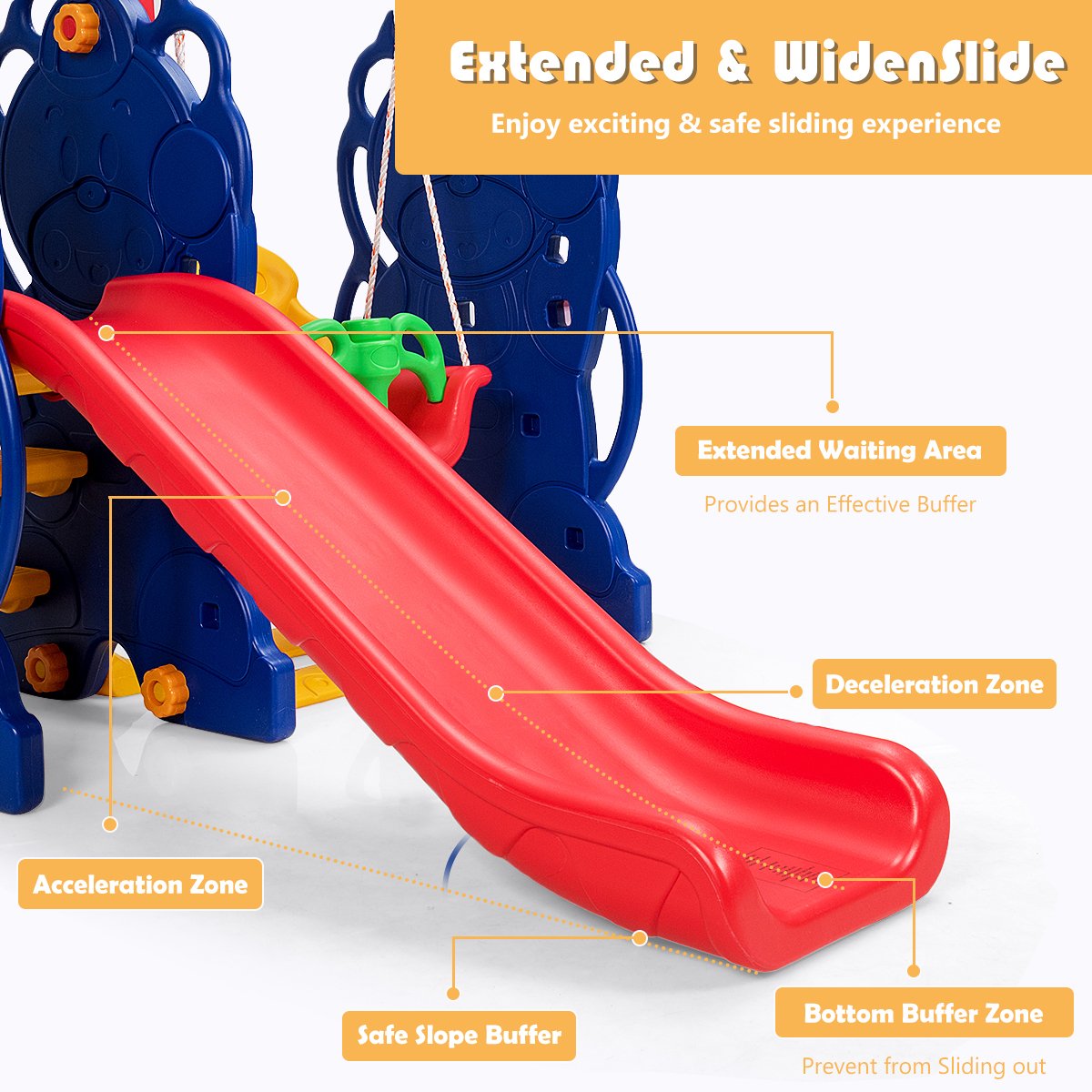 3-in-1 Toddler Climber and Swing Playset, Multicolor Swing & Playsets   at Gallery Canada