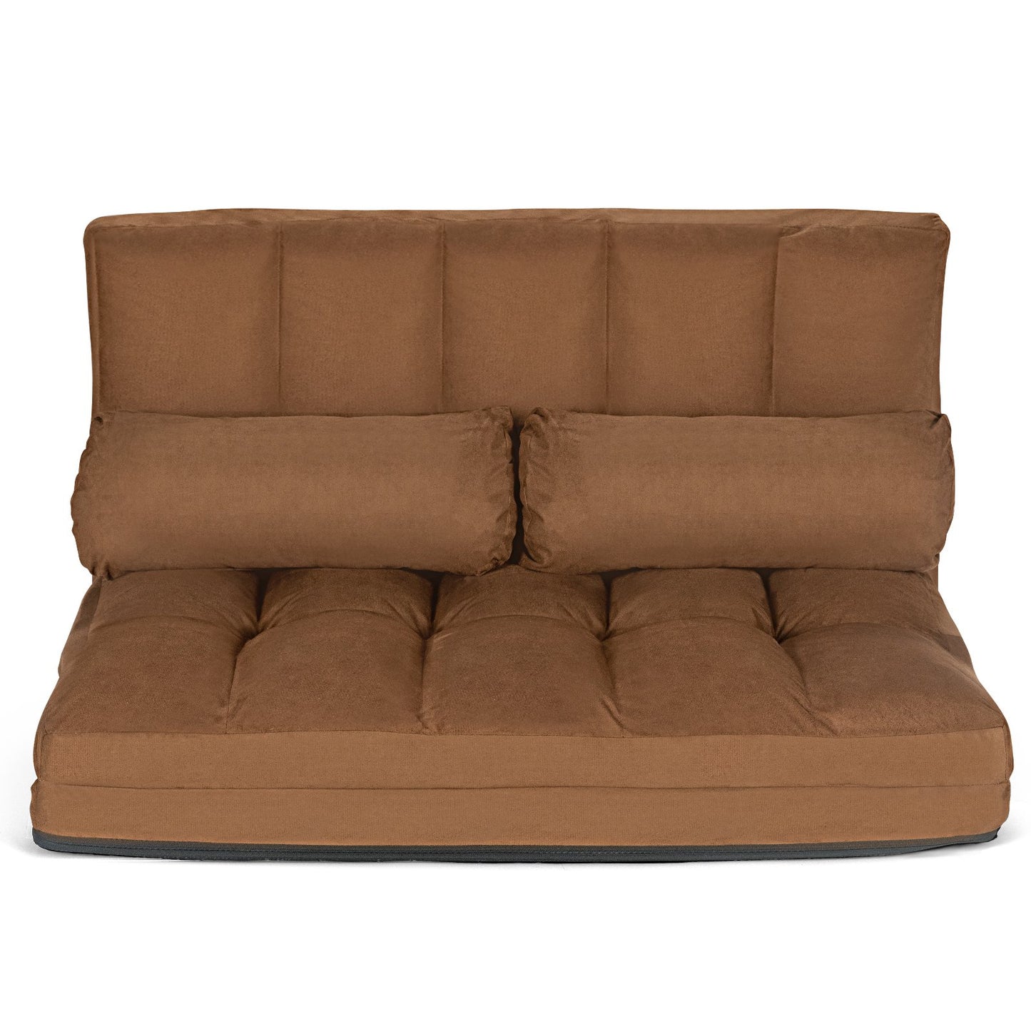 Foldable Floor 6-Position Adjustable Lounge Couch, Brown - Gallery Canada