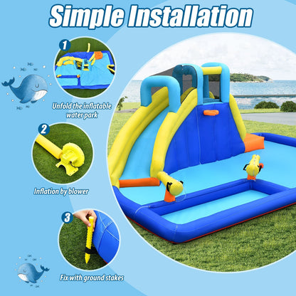 6-in-1 Inflatable Water Slide Jumping House without Blower Bounce House   at Gallery Canada