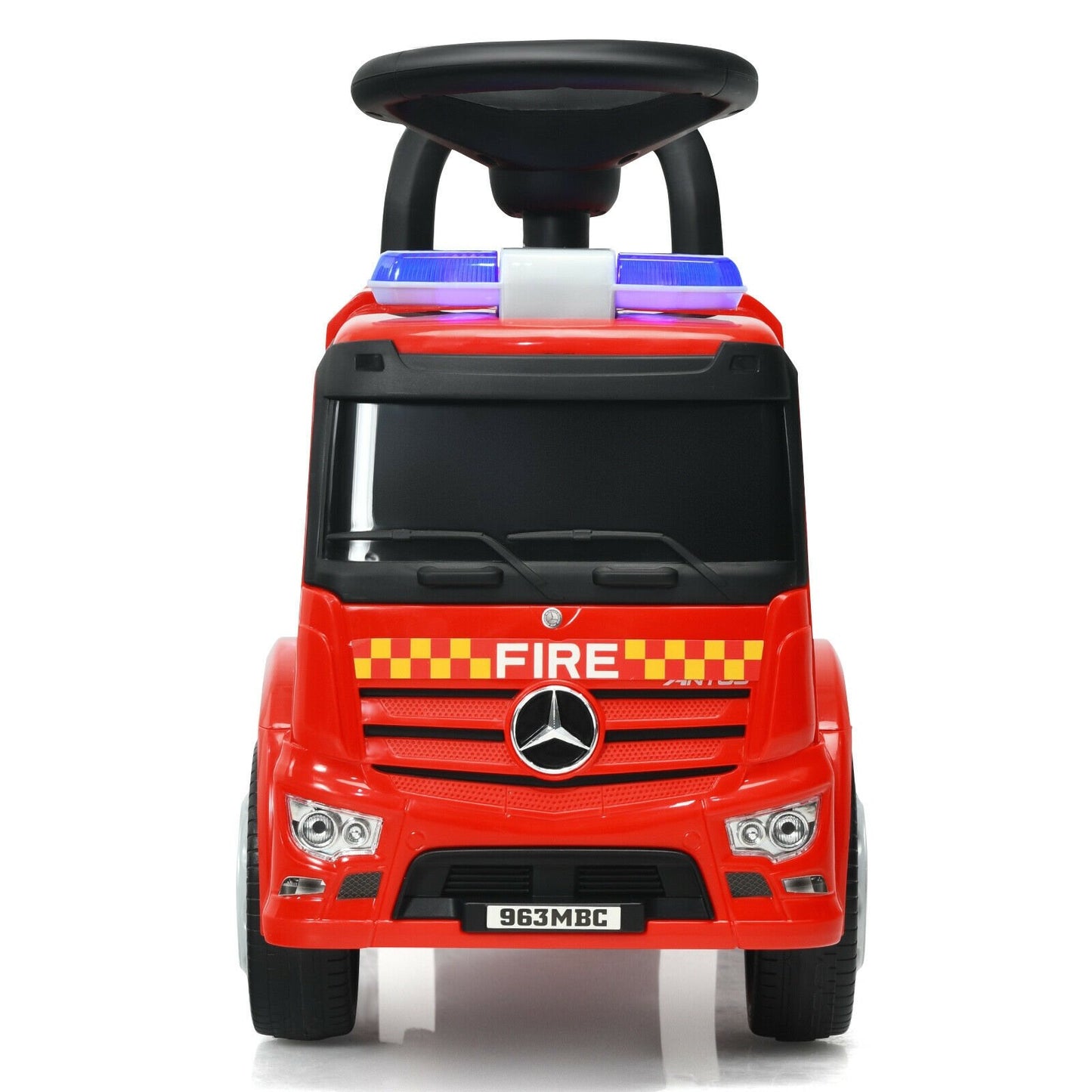 Licensed Mercedes Benz Kids Fire Engine Racer, Red Push & Pedal Ride On Toys   at Gallery Canada