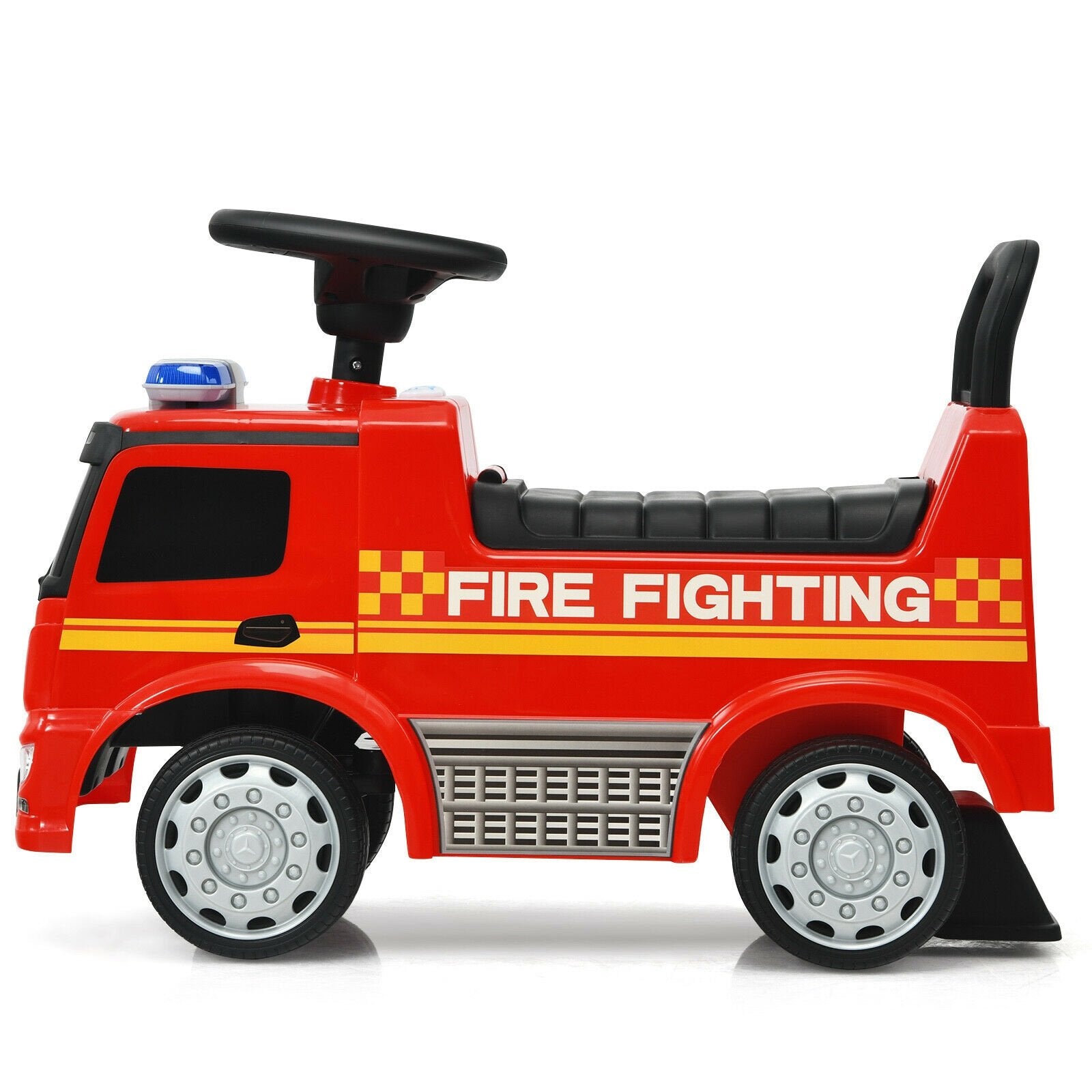 Licensed Mercedes Benz Kids Fire Engine Racer, Red Push & Pedal Ride On Toys   at Gallery Canada