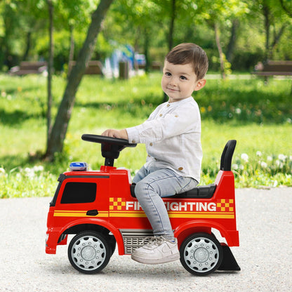 Licensed Mercedes Benz Kids Fire Engine Racer, Red Push & Pedal Ride On Toys   at Gallery Canada