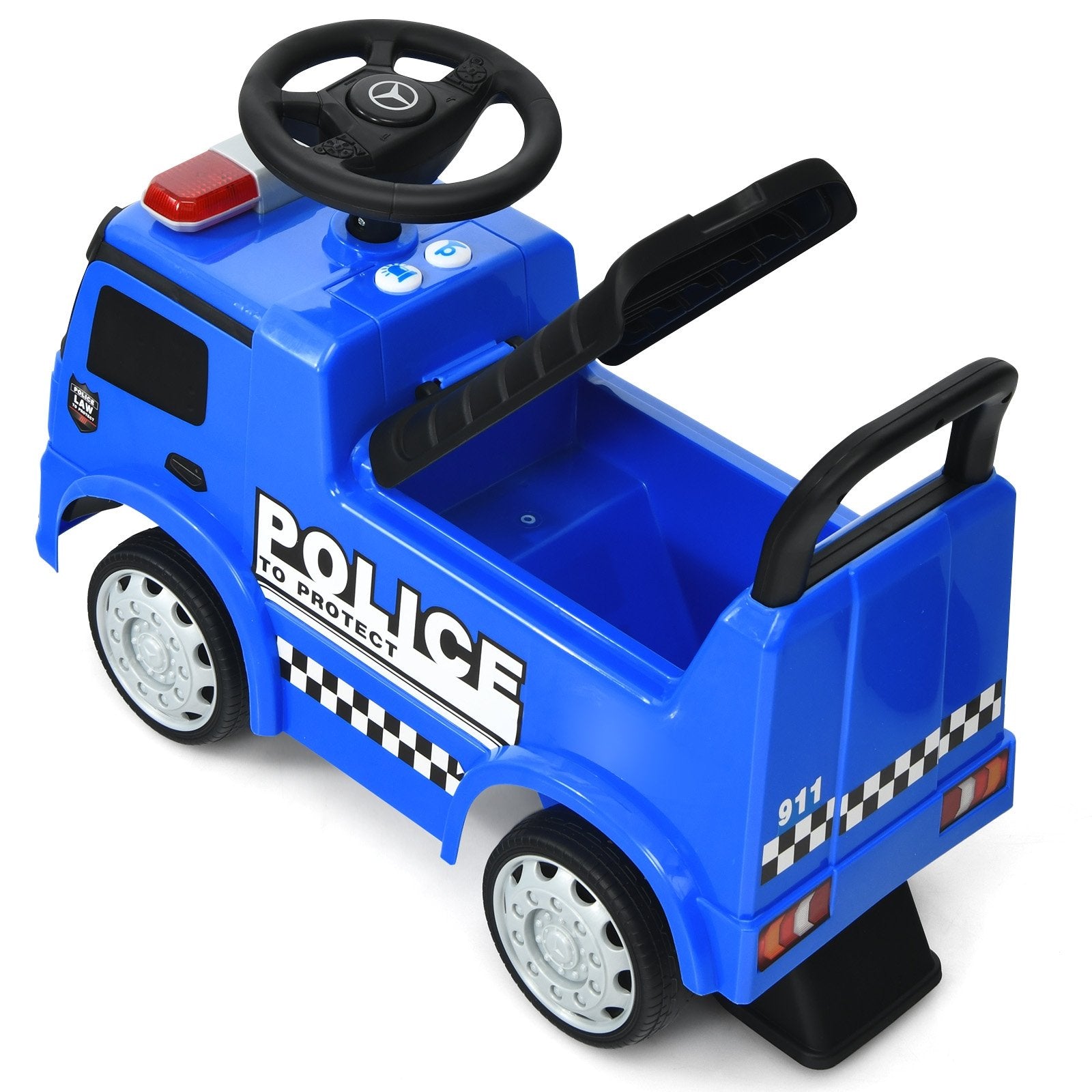 Mercedes Benz Kids Ride On Push Licensed Police Car, Blue Push & Pedal Ride On Toys   at Gallery Canada