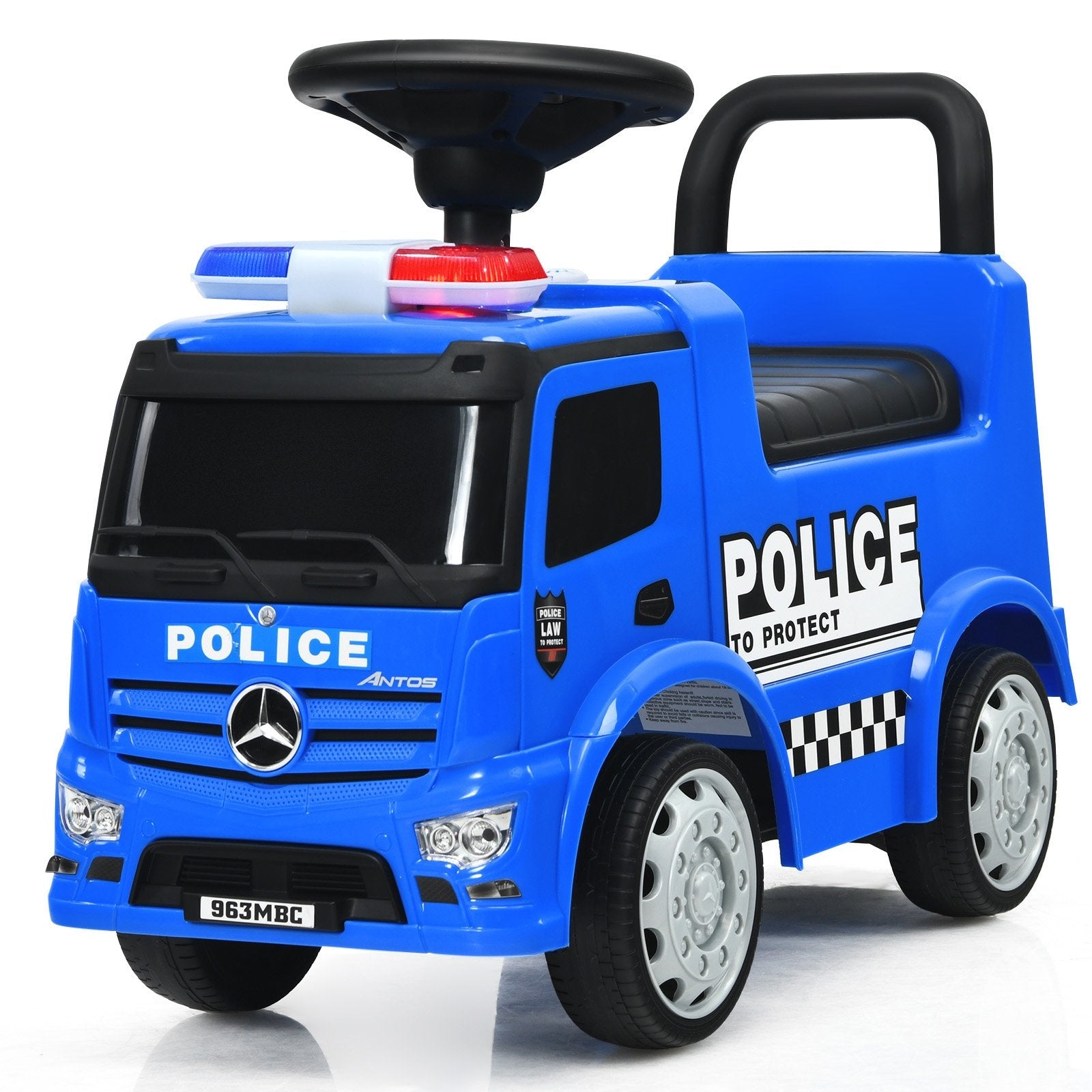 Mercedes Benz Kids Ride On Push Licensed Police Car, Blue Push & Pedal Ride On Toys   at Gallery Canada