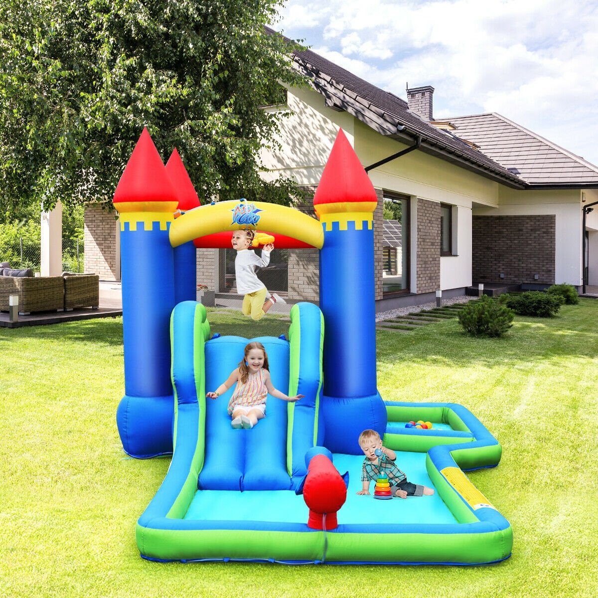 Kids Inflatable Bounce House Water Slide without Blower Bounce House   at Gallery Canada