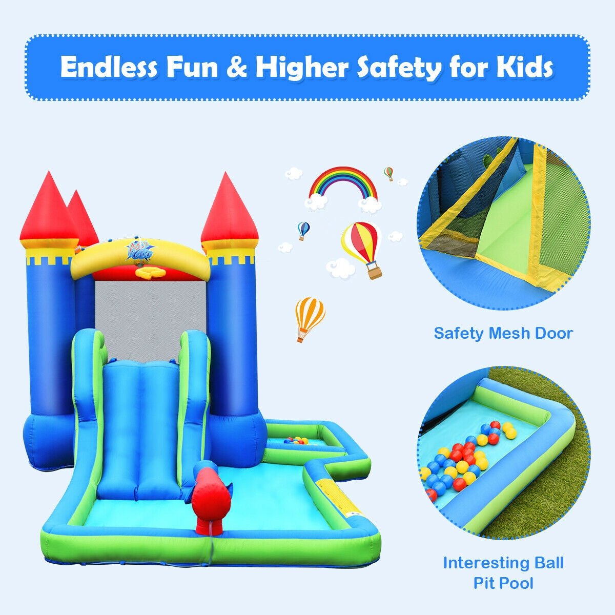 Kids Inflatable Bounce House Water Slide without Blower Bounce House   at Gallery Canada