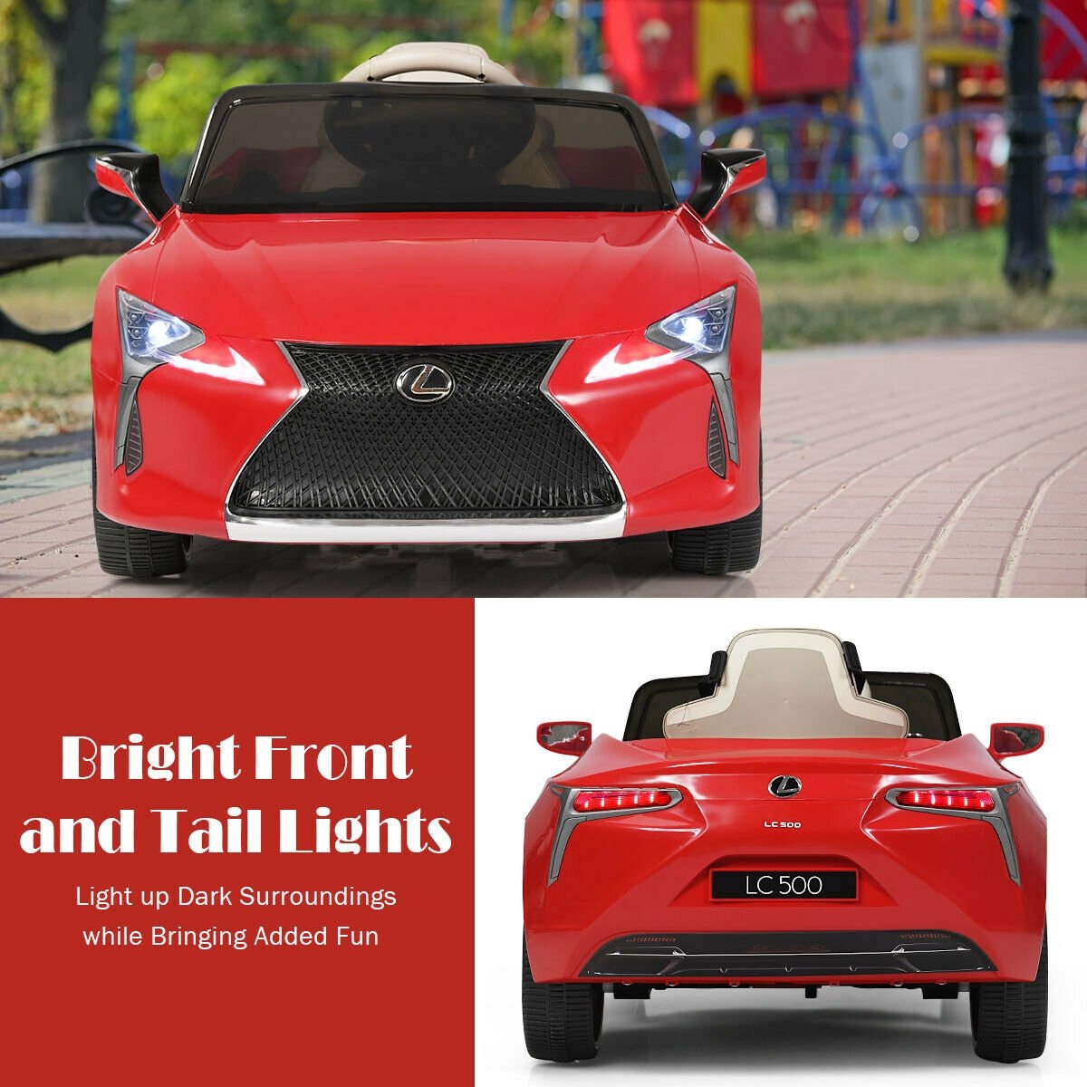 Lexus LC500 Licensed Kids 12V Ride Remote Control Electric Vehicle, Red Powered Ride On Toys   at Gallery Canada