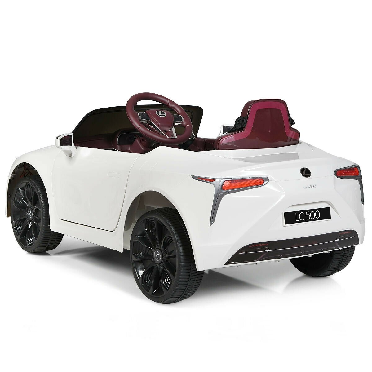 Lexus LC500 Licensed Kids 12V Ride Remote Control Electric Vehicle, White Powered Ride On Toys   at Gallery Canada