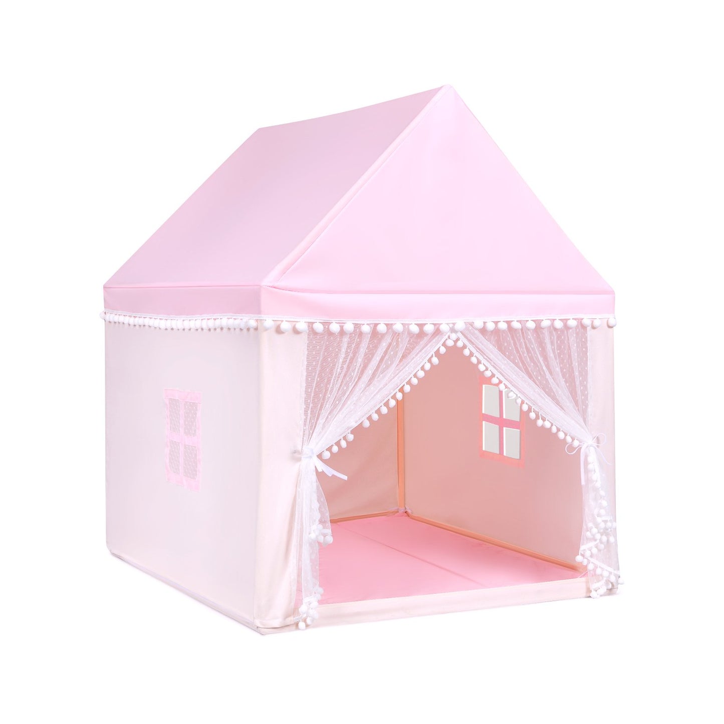 Kids Play Tent Large Playhouse Children Play Castle Fairy Tent Gift with Mat, Pink Play Tents & Playhouse   at Gallery Canada