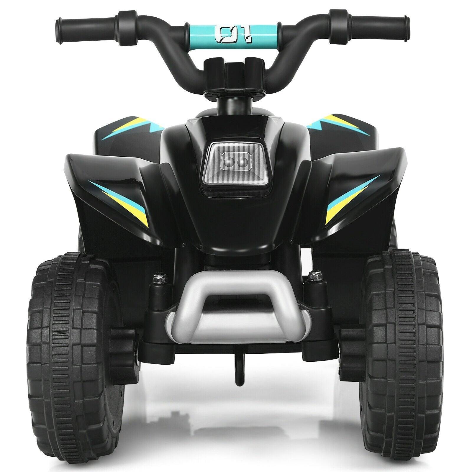 6V Kids Electric ATV 4 Wheels Ride-On Toy, Black Powered Ride On Toys   at Gallery Canada