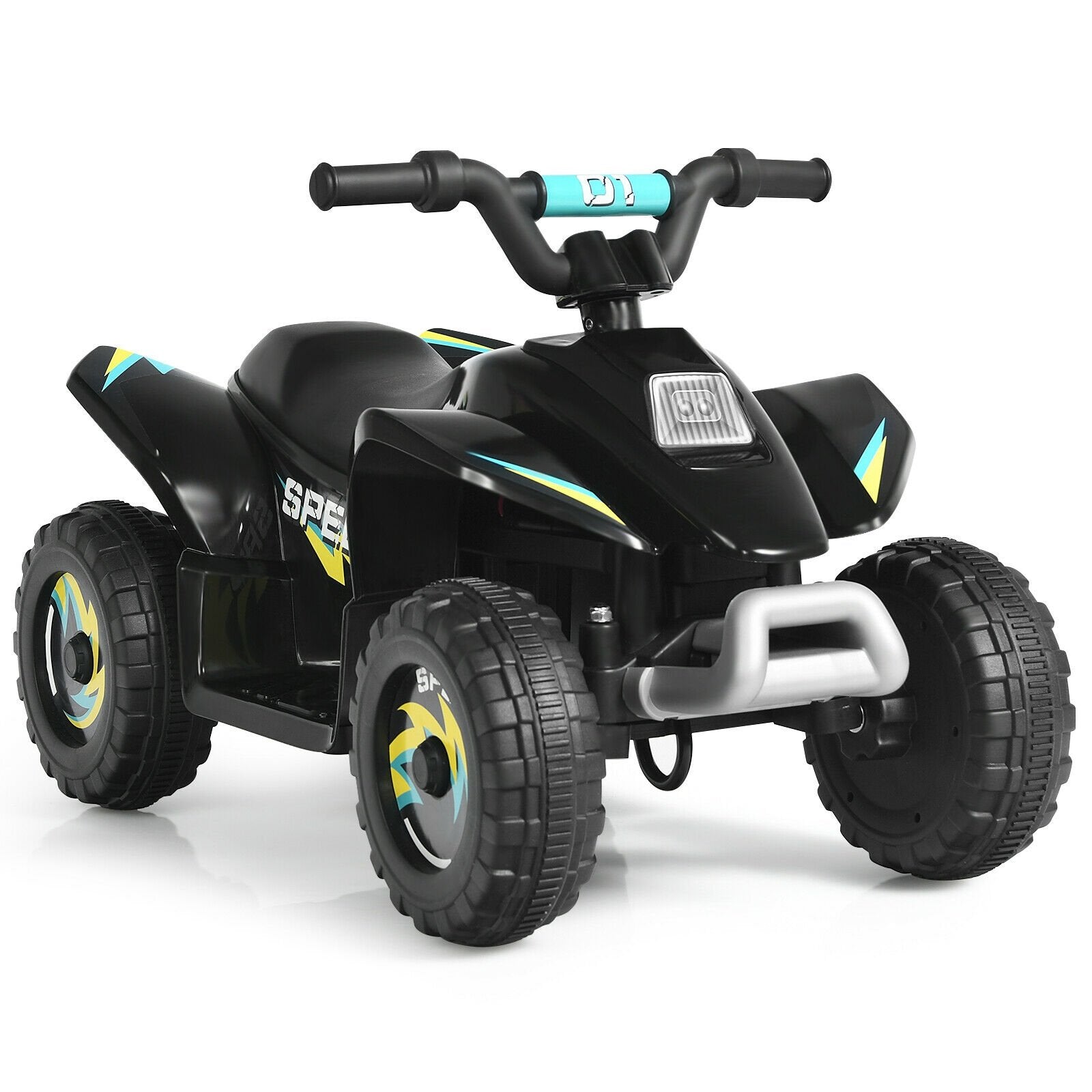 6V Kids Electric ATV 4 Wheels Ride-On Toy, Black Powered Ride On Toys   at Gallery Canada