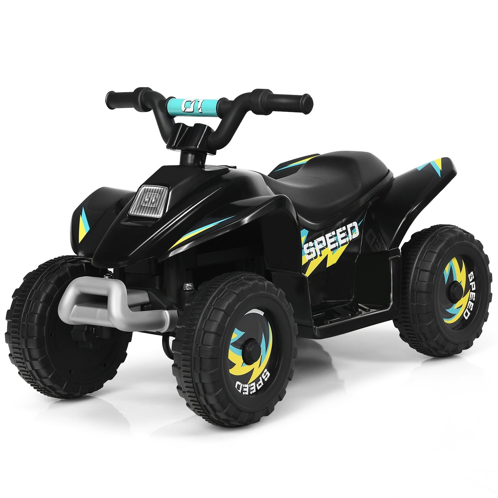 6V Kids Electric ATV 4 Wheels Ride-On Toy, Black Powered Ride On Toys   at Gallery Canada