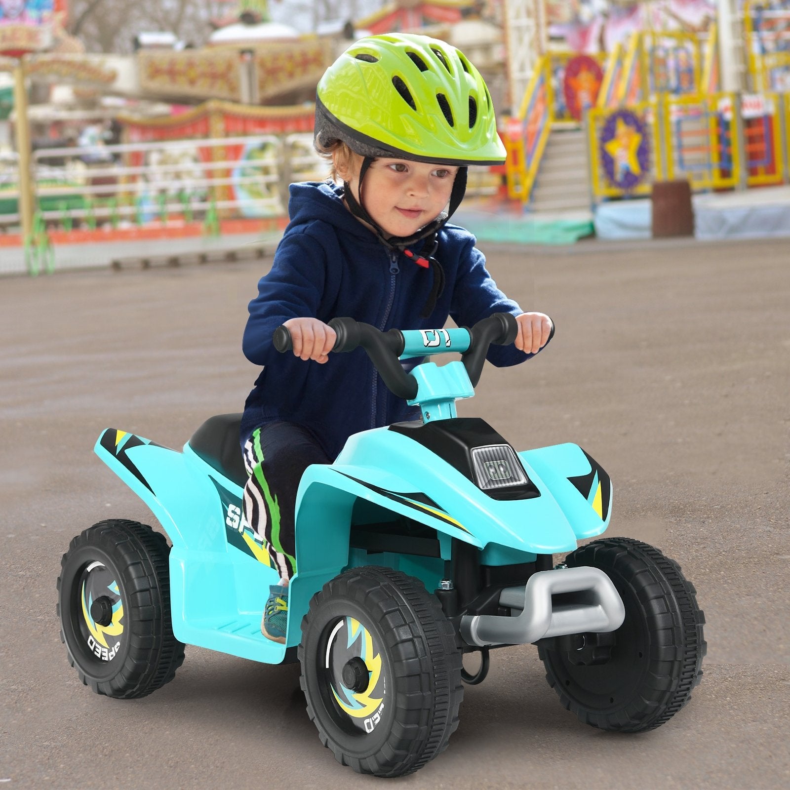 6V Kids Electric ATV 4 Wheels Ride-On Toy , Blue Powered Ride On Toys   at Gallery Canada