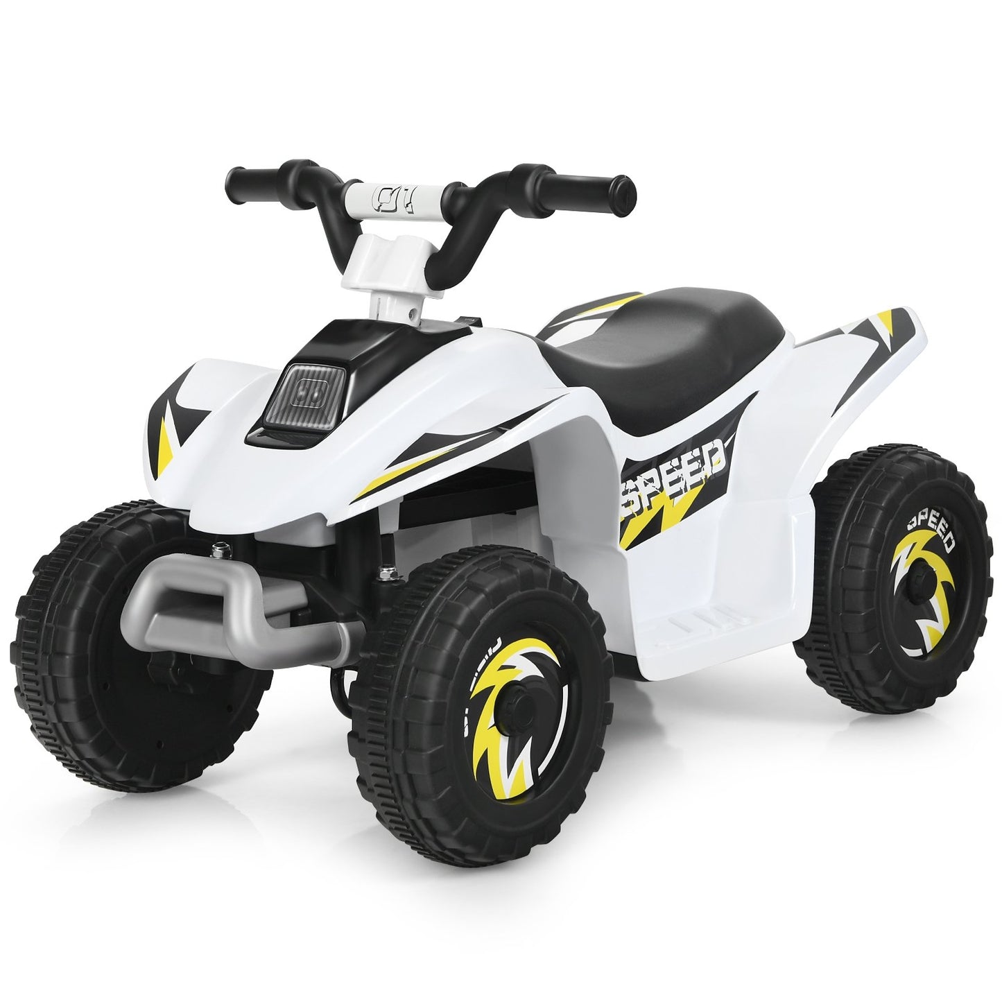 6V Kids Electric ATV 4 Wheels Ride-On Toy , White Powered Ride On Toys   at Gallery Canada