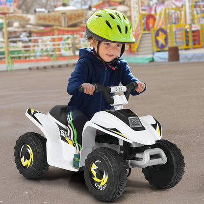 6V Kids Electric ATV 4 Wheels Ride-On Toy , White Powered Ride On Toys   at Gallery Canada