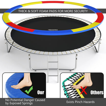 14 Feet Trampoline with Safety Enclosure Net and Ladder Outdoor for Kids Adults, Multicolor Trampolines at Gallery Canada