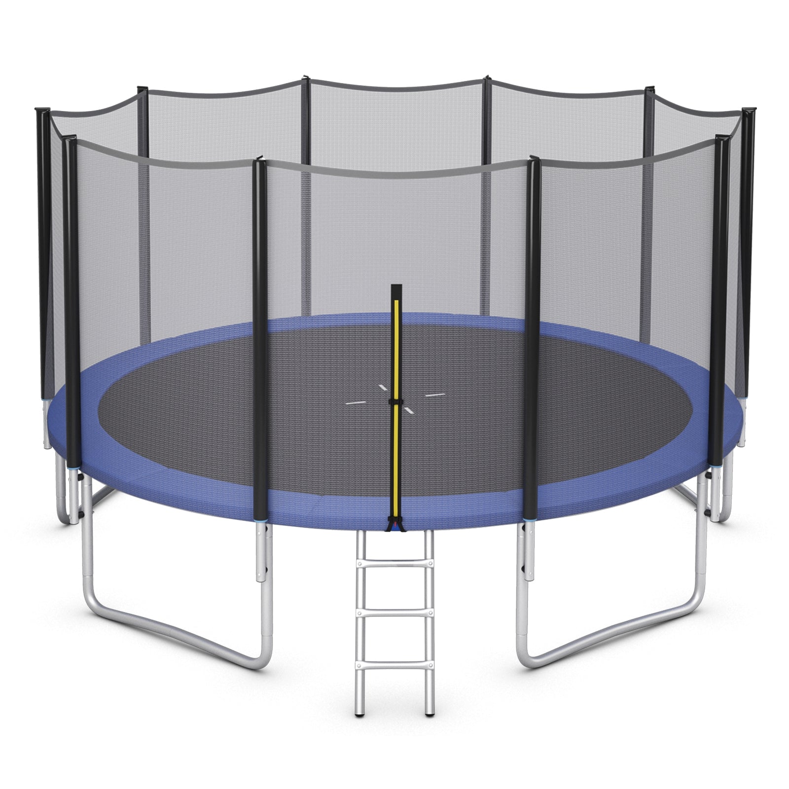 8/10/12/14/15/16Feet Outdoor Trampoline Bounce Combo with Safety Closure Net Ladder-15 ft, Black Trampolines   at Gallery Canada