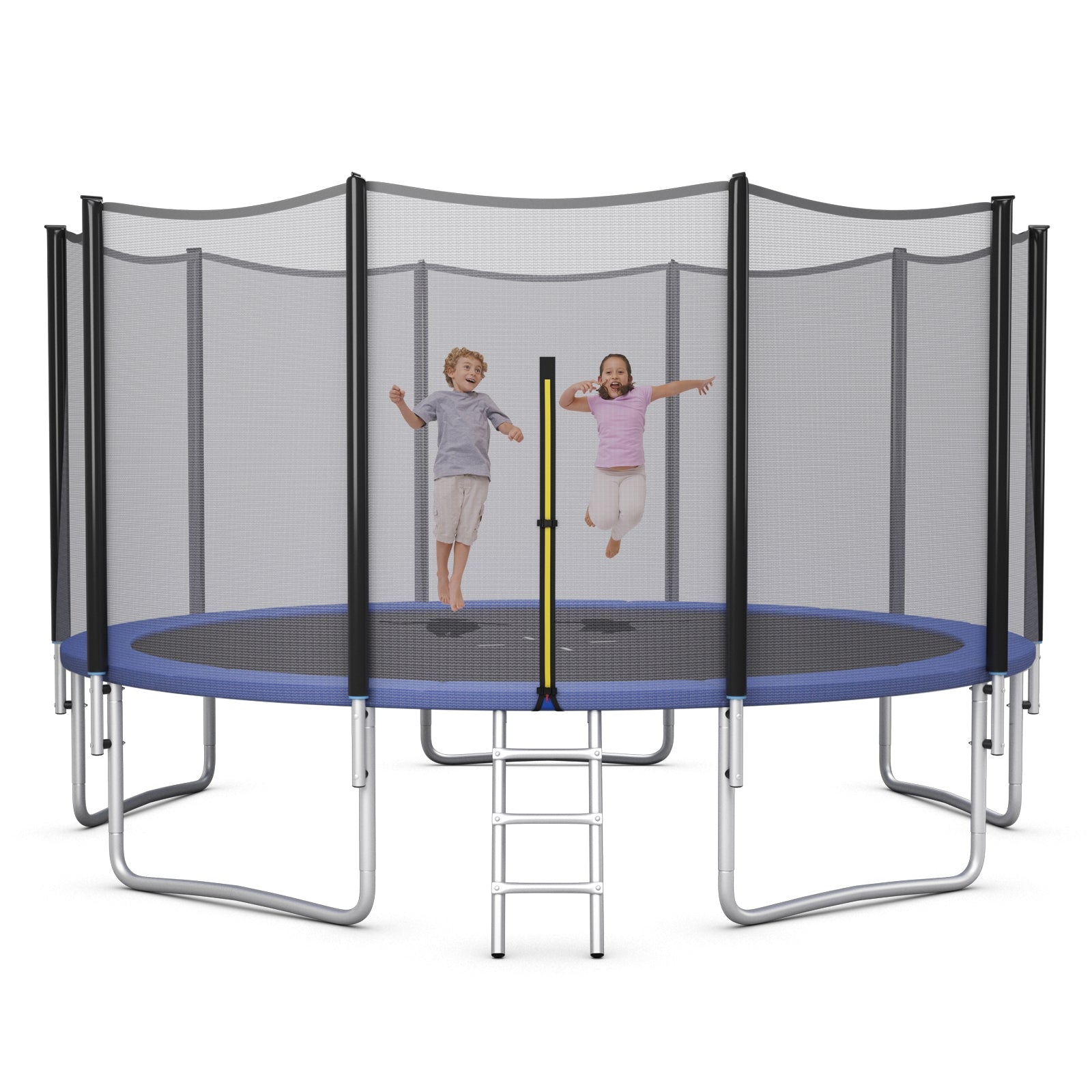 8/10/12/14/15/16Feet Outdoor Trampoline Bounce Combo with Safety Closure Net Ladder-15 ft, Black Trampolines   at Gallery Canada