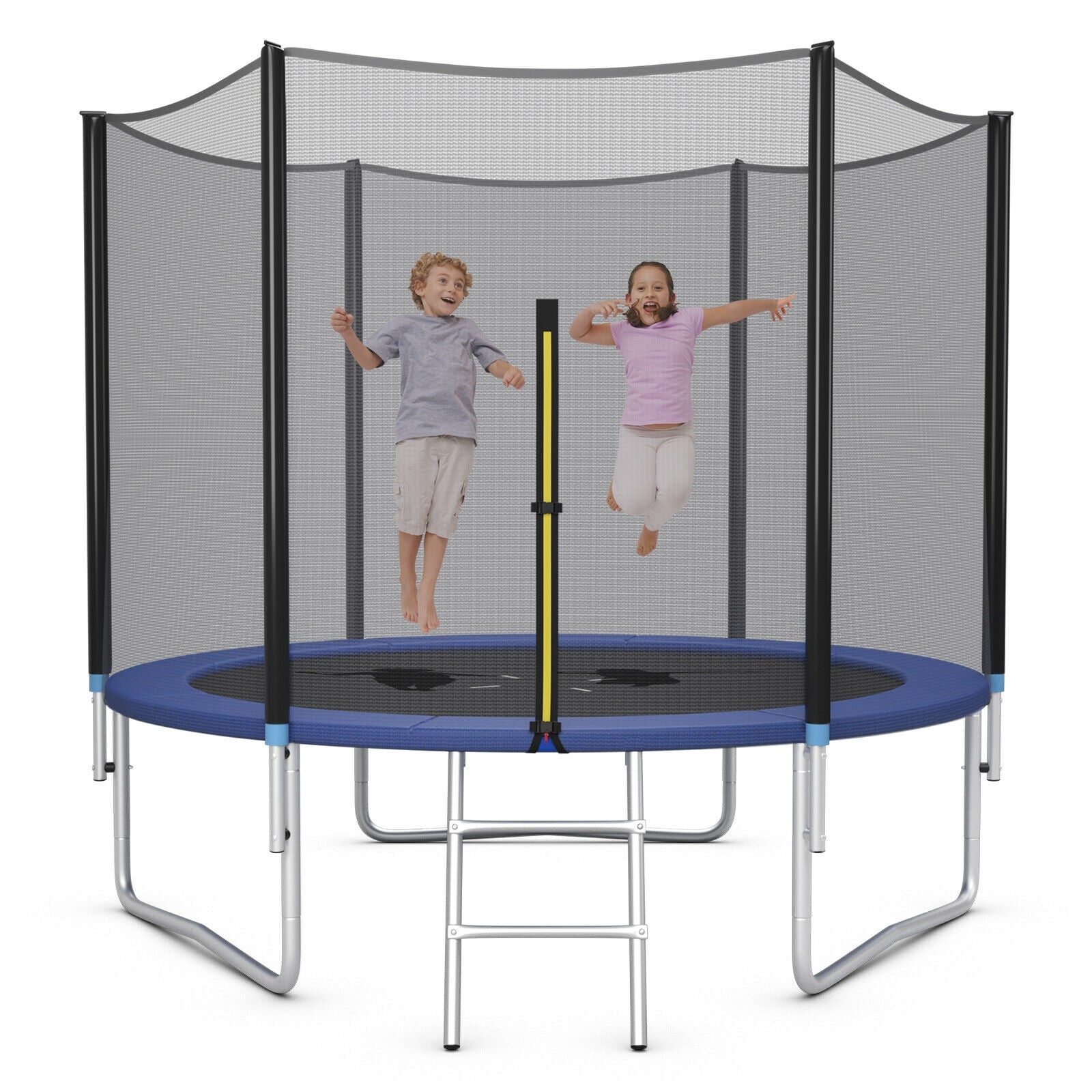 8/10/12/14/15/16Feet Outdoor Trampoline Bounce Combo with Safety Closure Net Ladder-10 ft, Black Trampolines   at Gallery Canada