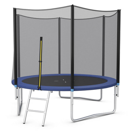 8/10/12/14/15/16Feet Outdoor Trampoline Bounce Combo with Safety Closure Net Ladder-10 ft, Black Trampolines   at Gallery Canada