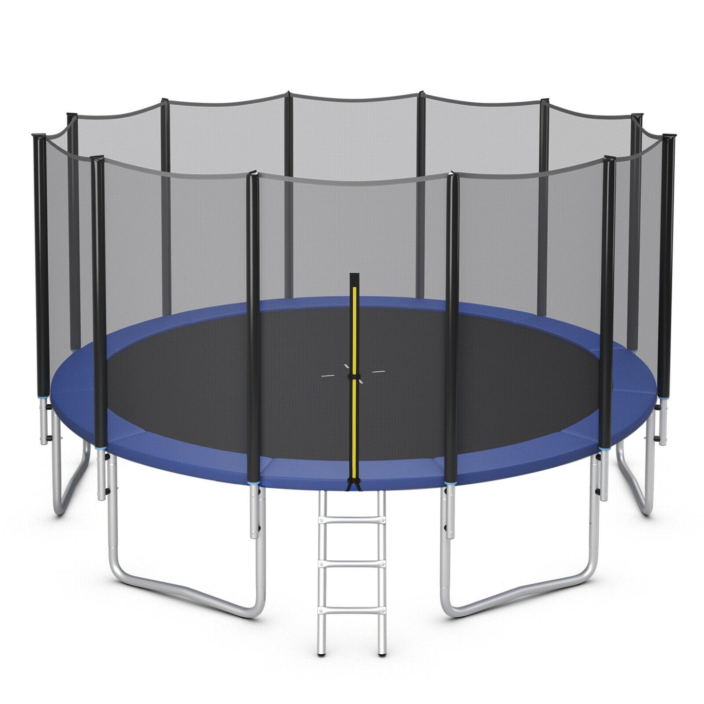 8/10/12/14/15/16 Feet Outdoor Trampoline Bounce Combo with Safety Closure Net Ladder-8 ft, Black Trampolines   at Gallery Canada