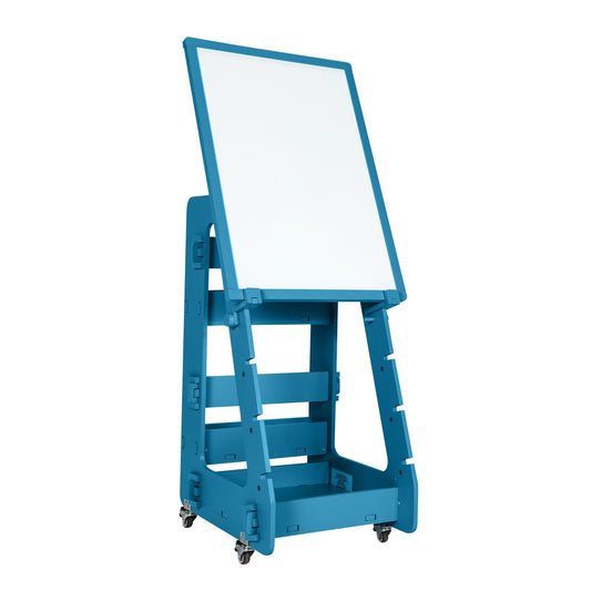Multifunctional Kids' Standing Art Easel with Dry-Erase Board, Navy - Gallery Canada