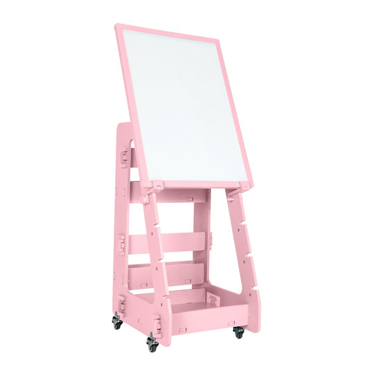 Multifunctional Kids' Standing Art Easel with Dry-Erase Board, Pink - Gallery Canada