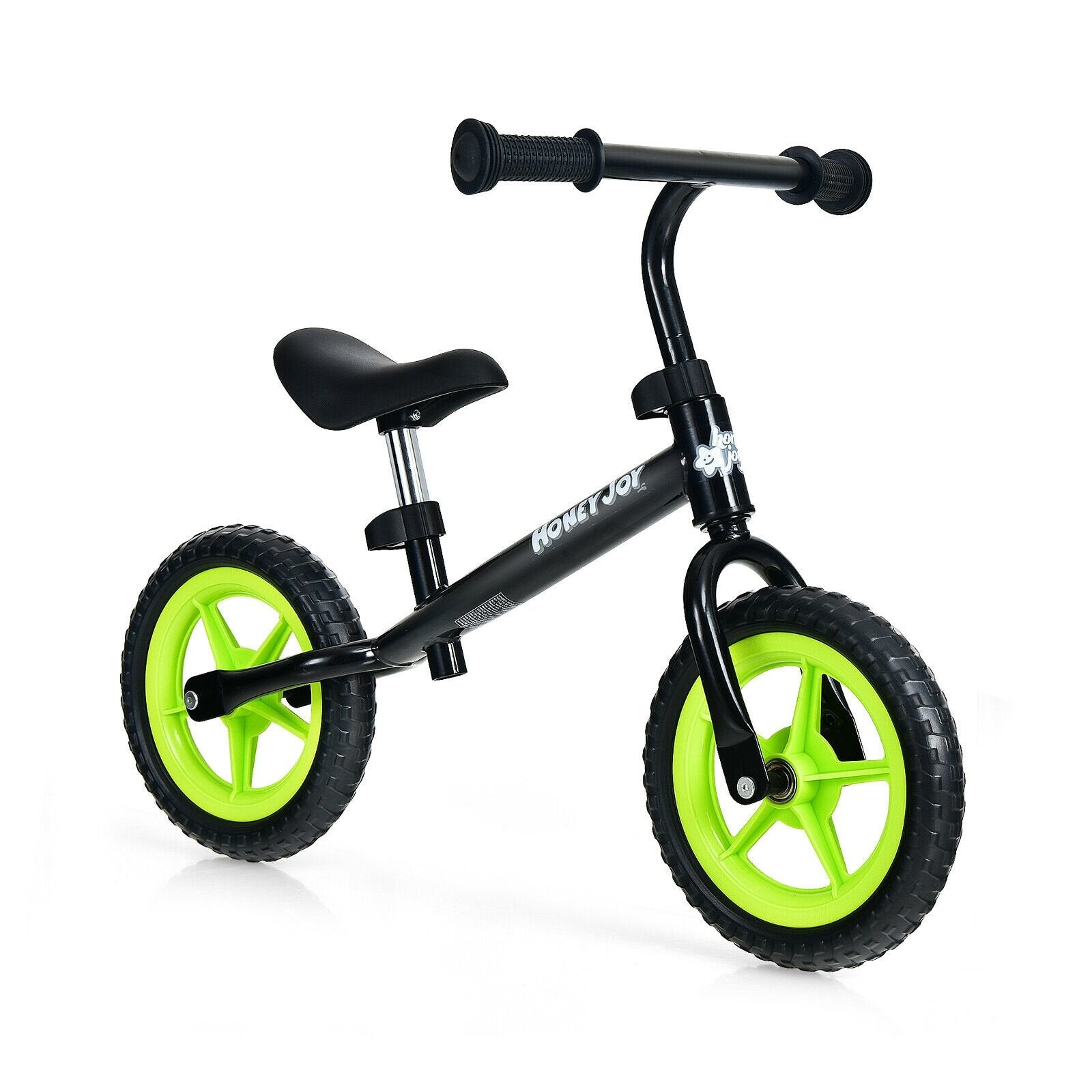 Kids No Pedal Balance Bike with Adjustable Handlebar and Seat, Black Balance Bikes Black at Gallery Canada