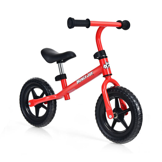 Kids No Pedal Balance Bike with Adjustable Handlebar and Seat, Red Balance Bikes   at Gallery Canada