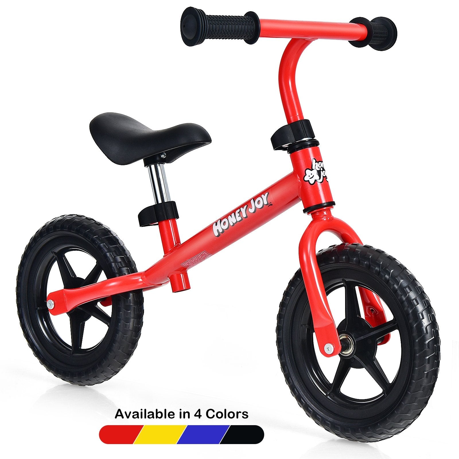 Kids No Pedal Balance Bike with Adjustable Handlebar and Seat, Red Balance Bikes   at Gallery Canada