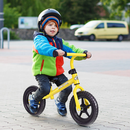 Kids No Pedal Balance Bike with Adjustable Handlebar and Seat, Yellow Balance Bikes   at Gallery Canada