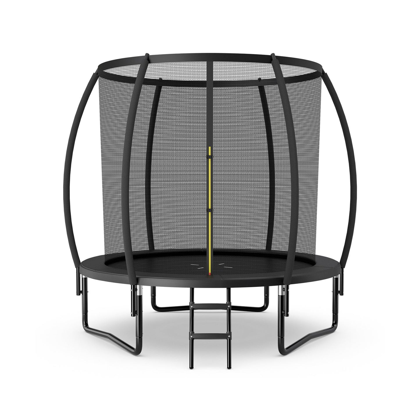 8 Feet ASTM Approved Recreational Trampoline with Ladder, Black - Gallery Canada