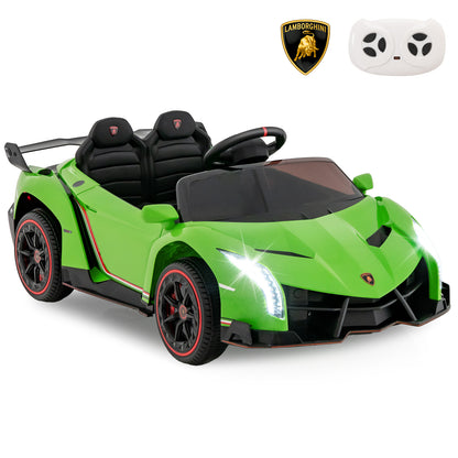 12V Licensed Lamborghini 4WD Kids Ride-on Sports Car with 2.4G Remote, Green Powered Ride On Toys   at Gallery Canada