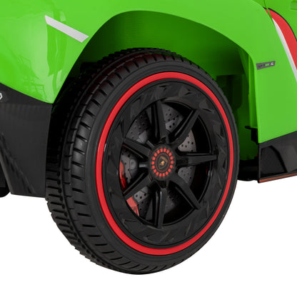 12V Licensed Lamborghini 4WD Kids Ride-on Sports Car with 2.4G Remote, Green Powered Ride On Toys   at Gallery Canada