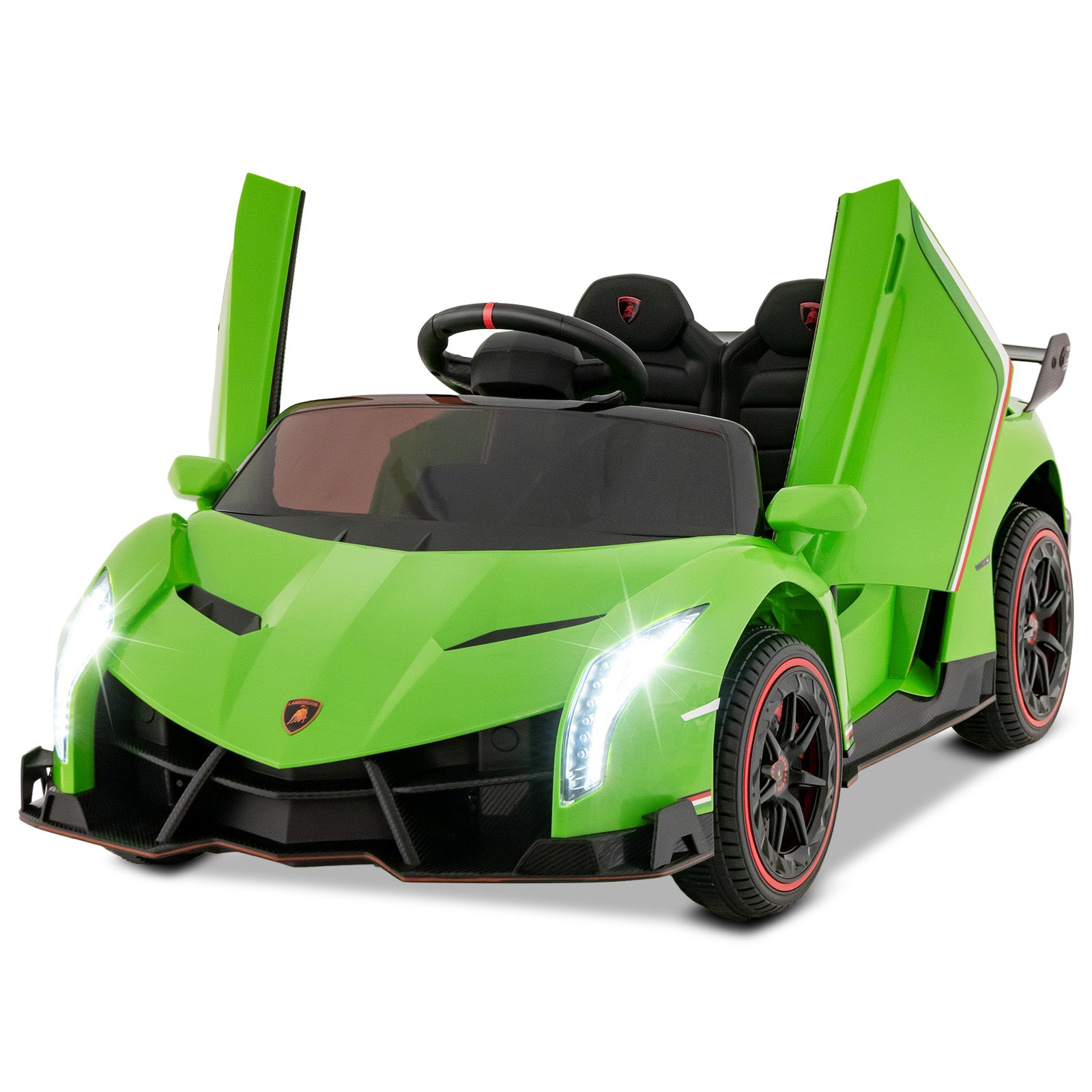 12V Licensed Lamborghini 4WD Kids Ride-on Sports Car with 2.4G Remote, Green Powered Ride On Toys   at Gallery Canada