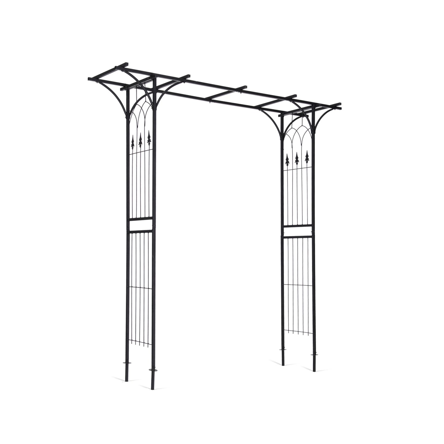 81 x 20 Inch Metal Garden Arch for Various Climbing Plant, Black Outdoor Decor Black  at Gallery Canada