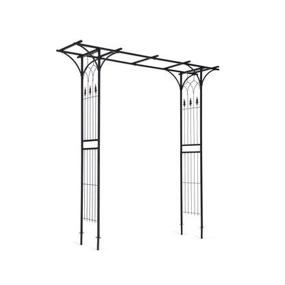 81 x 20 Inch Metal Garden Arch for Various Climbing Plant, Black Outdoor Decor Black  at Gallery Canada