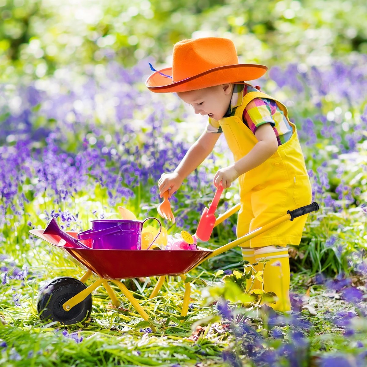 Outdoor Garden Backyard Play Toy Kids Metal Wheelbarrow, Red Sandboxes   at Gallery Canada