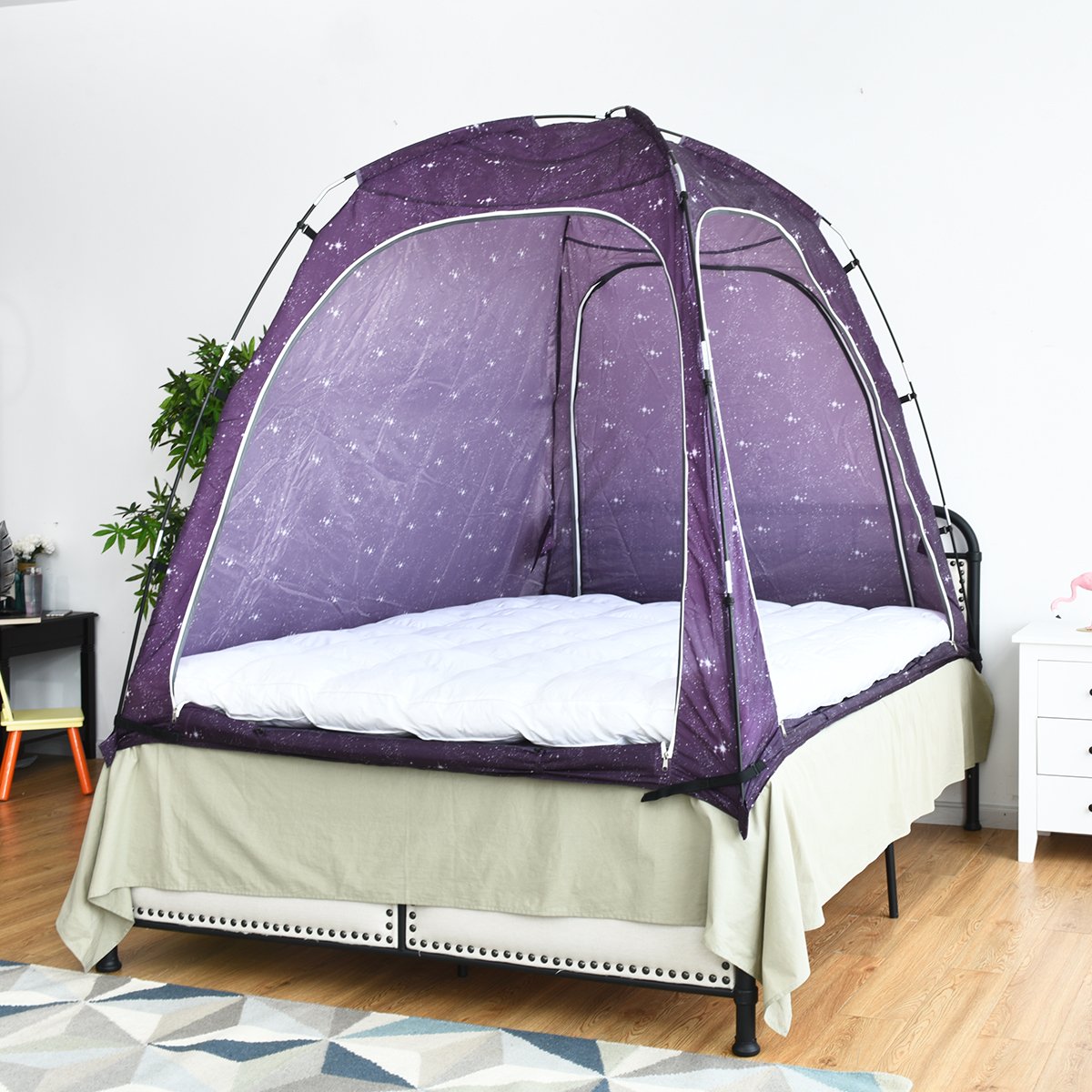 Portable Indoor Privacy Play Tent with Carry Bag for Kids and Adult, Purple - Gallery Canada